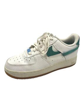 Nike Shoes Women 8.5 Sail Mystic Green Leather Air Force 1 Vandalized‎ Sneakers